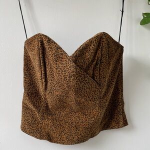 Vintage leather corset top